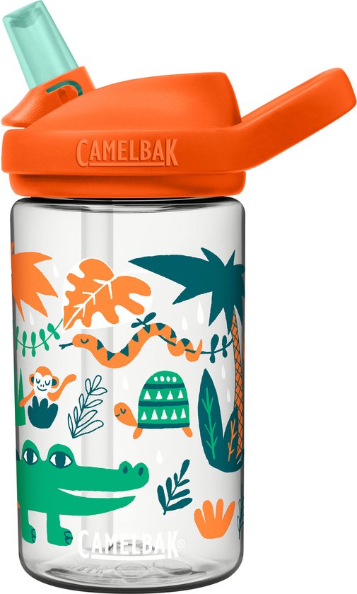 CamelBak Eddy+ Kids - Drinkfles - 400 ml - Transparant (Jungle Animals) - Camelbak