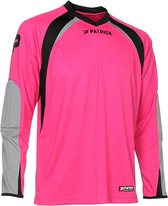 Patrick Calpe110 Keepershirt Lange Mouw Kinderen - Fuchsia / Grijs / Zwart | Maat: 7/8