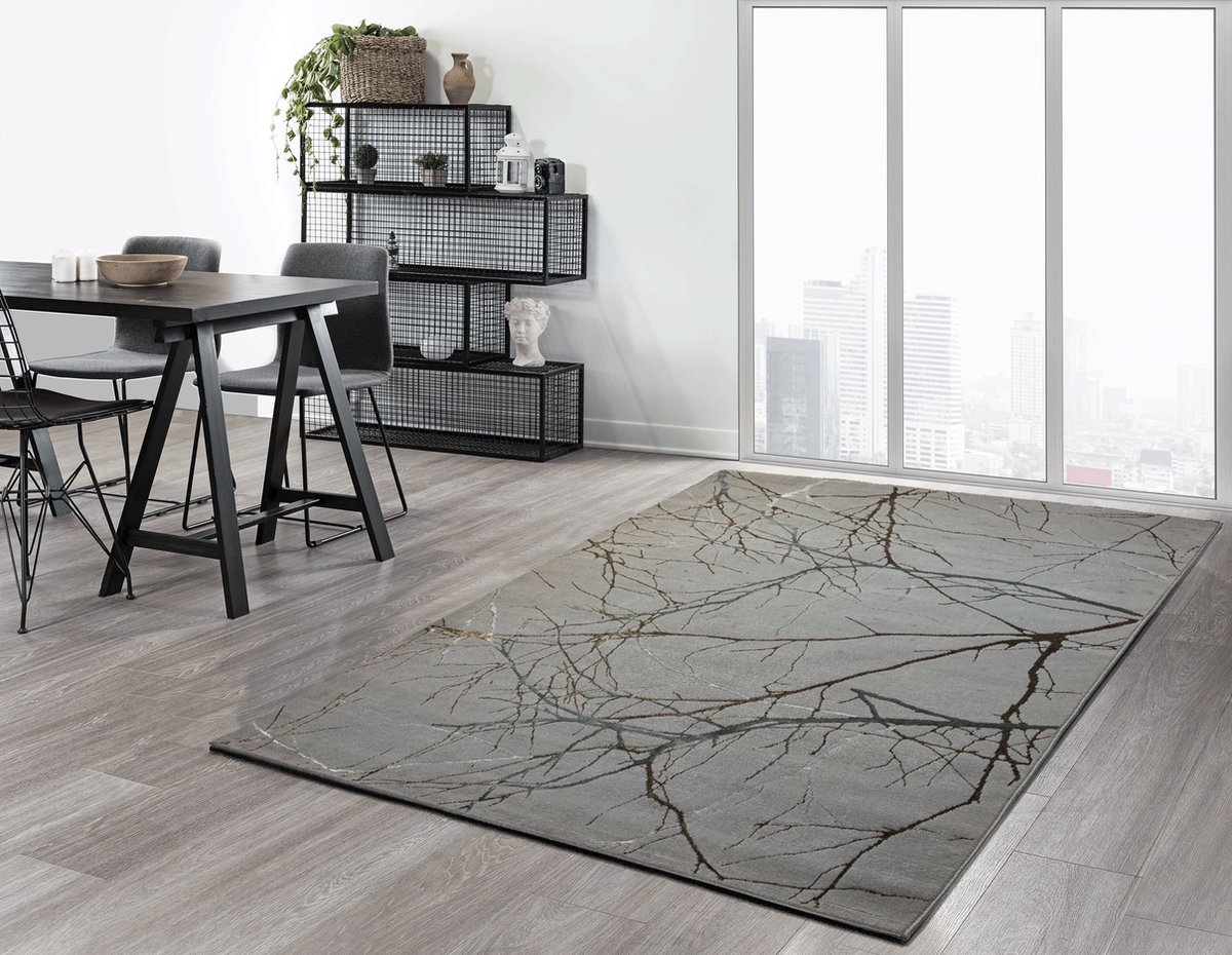 flycarpets MINYE MODERN GRIJS VLOERKLEED DESIGNER