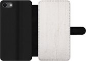 Bookcase Geschikt voor iPhone 7 telefoonhoesje - Beton print - Muur - Wit - Met vakjes - Wallet case met magneetsluiting
