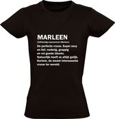 Marleen Dames T-shirt | jarig | verjaardagkado | verjaardag kado | grappig | Verjaardagshirt | Naam | Cadeau | Zwart