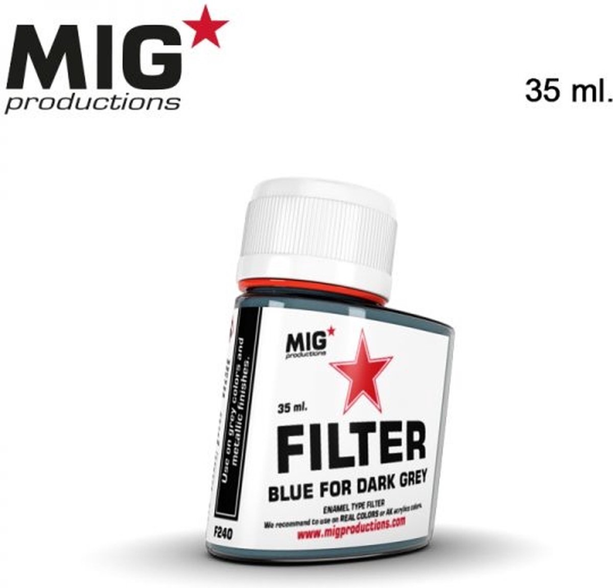 MIG Productions - F240 - Blue Filter for Dark Grey - 35ml -