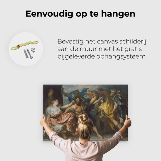 Artaza Toile Peinture Samson et Delilah - Antoon van Dyck - 90x60 - Art - Impression sur toile