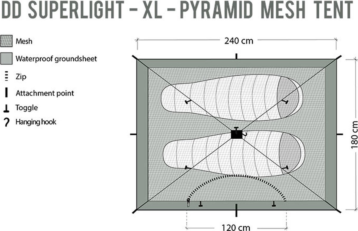 SuperLight - XL - Pyramid Mesh Tent