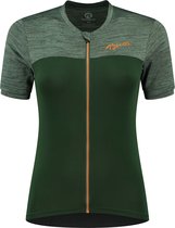 Rogelli Melange Fietsshirt - Korte Mouwen - Dames - Groen, Coral - Maat XS
