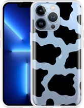 Cazy Hoesje geschikt voor iPhone 13 Pro - Koeienvlekken