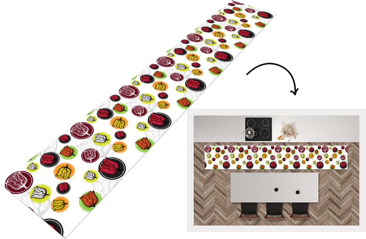 KitchenYeah Keukenloper - Keukenmat - Tulp - Bloemen - Patronen - Keuken vloerkleed Multicolor