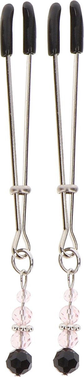Goedkoopste Taboom - Tweezers With Beads - Bondage / SM Nipple clamps Zilver