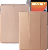 iPad 2021 Hoes - iPad 10.2 2019/2020/2021 Case - iPad 10.2 Hoesje Goud - Smart Folio Cover met Apple Pencil Opbergvak - Hoesje voor iPad 10.2 7e, 8e en 9e generatie