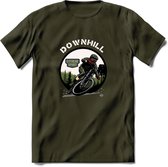 Downhill T-Shirt | Mountainbike Fiets Kleding | Dames / Heren / Unisex MTB shirt | Grappig Verjaardag Cadeau | Maat M