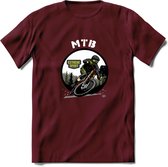 MTB T-Shirt | Mountainbike Fiets Kleding | Dames / Heren / Unisex MTB shirt | Grappig Verjaardag Cadeau | Maat S