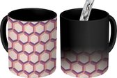 Magische Mok - Foto op Warmte Mokken - Koffiemok - Hexagon - Luxe - Patronen - Wiskunde - Magic Mok - Beker - 350 ML - Theemok