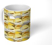 Mok - Koffiemok - Patronen - Goud - Abstract - Mokken - 350 ML - Beker - Koffiemokken - Theemok