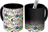 Mug magique - Photo sur tasses chaleureuses - Tasse à café - Guitare - Musique - Motifs - Abstrait - Tasse Magic - Tasse - 350 ML - Tasse à thé - Décoration Sinterklaas - Cadeaux pour enfants - Chaussures cadeaux Sinterklaas