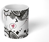 Mok - Koffiemok - Liefde - Doodle - Liefdes cadeau - Mokken - 350 ML - Beker - Koffiemokken - Theemok