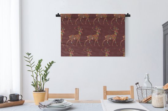 Tapisserie - Tapisserie - Cerf - Motifs - Couleurs - 90x60 cm - Tapisserie