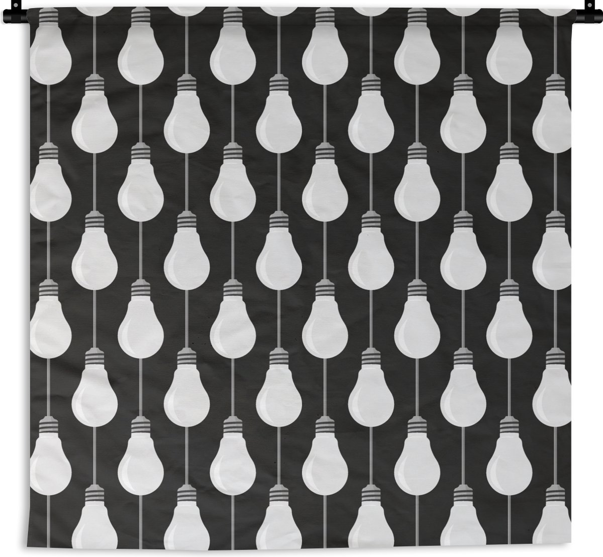 Wandkleed - Wanddoek - Gloeilampen - Licht - Patronen - 180x180 cm - Wandtapijt