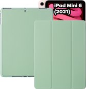Tablet Hoes + Standaardfunctie - Geschikt voor iPad Mini Hoes 6e Generatie - 8.3 inch (2021) - Licht Groen