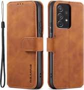 Luxe Book Case - Samsung Galaxy A53 Hoesje - Bruin