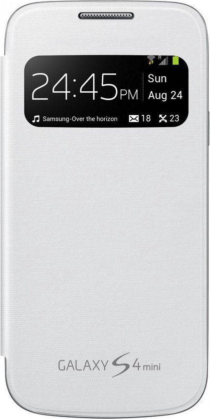 Woordvoerder invoegen Contract Samsung i9195 Galaxy S4 Mini S-View Hoesje Wit | bol.com