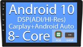 Autoradio TechU™ AT11 – Écran Tactile 10.1” 2 Din – Bluetooth & Wifi – Android 10.0 – Appel Mains Libres – Radio FM – USB – Navigation GPS – 4G RAM + 64G ROM