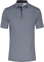 Desoto - Polo Kent Cirkel Navy Print - Slim-fit - Heren Poloshirt Maat L