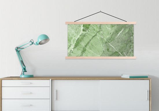 Porte-affiche avec affiche - Affiche scolaire - Boulders - Vert - Wit - Granit - 90x45 cm - lattes vierges
