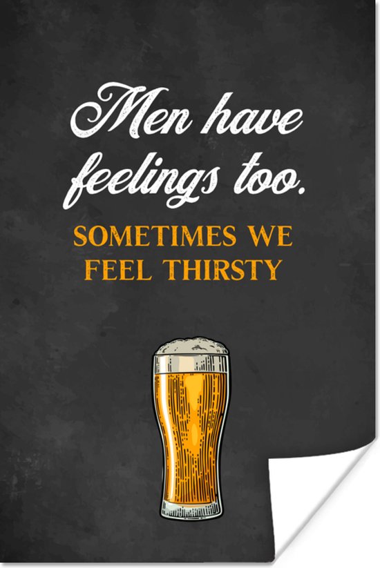 Poster Mancave - Quotes - Man - Bier - Humor - 40x60 cm