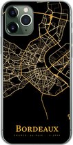 Coque iPhone 11 Pro - Bordeaux - Carte - Or - Coque de téléphone en Siliconen