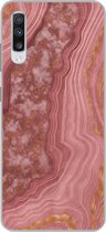 Coque Samsung Galaxy A70 - Marbre - Rose - Or - Coque de téléphone en Siliconen