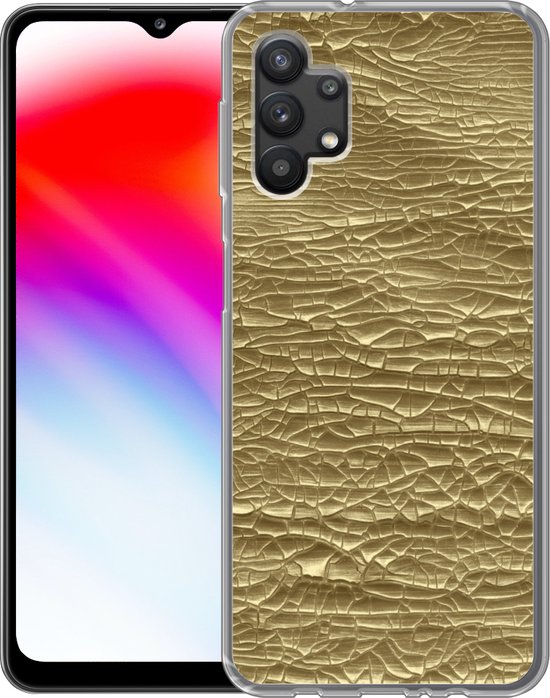 Coque Samsung Galaxy A32 5G - Or - Peinture - Abstrait - Coque de téléphone en Siliconen