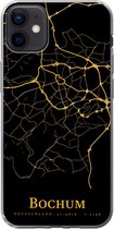 Geschikt voor iPhone 12 mini hoesje - Bochum - Kaart - Goud - Siliconen Telefoonhoesje
