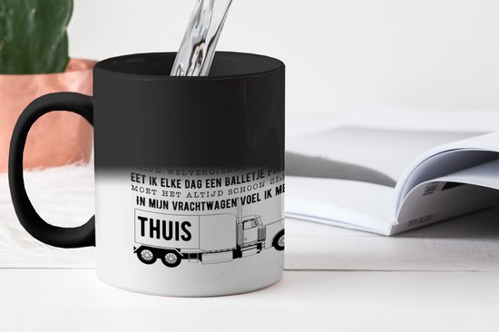 Magic Mug - Photo on Warmth Mugs - Coffee Mug - Proverbes - 'In my truck...' - Quotes - Truck - Magic Mug - Cup - 350 ML - Tea Mug - Sinterklaas decoration - Handout gifts for children - Shoe present Sinterklaas