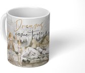 Mok - Koffiemok - Quotes - Dreams come true - Spreuken - Kids - Baby - Jongens - Meiden - Mokken - 350 ML - Beker - Koffiemokken - Theemok - Mok met tekst