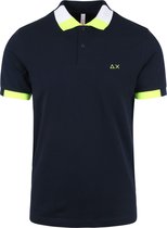 Sun68 - Donkerblauwe Polo - Modern-fit - Heren Poloshirt Maat XXL