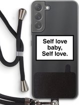 Case Company® - Samsung Galaxy S22 Plus hoesje met Koord - Self love - Telefoonhoesje met Zwart Koord - Bescherming aan alle Kanten en Over de Schermrand