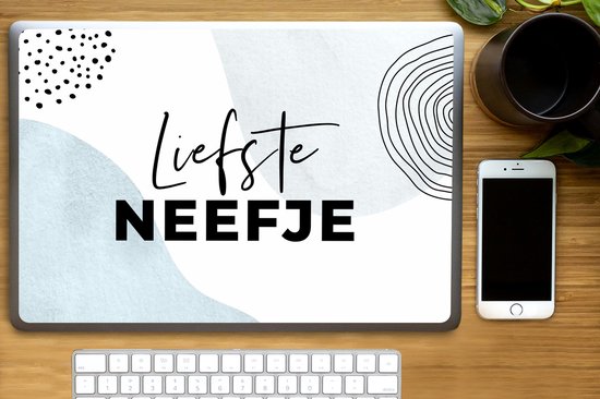 Sticker ordinateur portable - 17,3 pouces - Proverbes - 'Dearest neveu' - Citations - Pastel