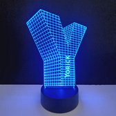 3D LED Lamp - Letter Met Naam - Yorick
