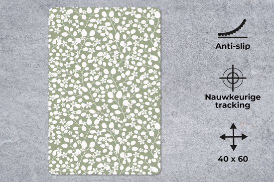 Bureau onderlegger 40x60 cm - Muismat Bloemen - Patronen - Planten - Bureaulegger xl - Desk mat beschermer - Computer muismatten