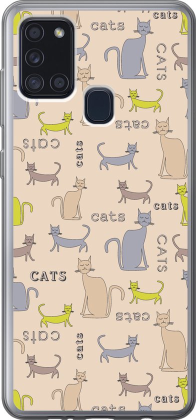 Coque Samsung Galaxy A21s Motifs Chat Citation Garçons