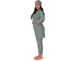 Foto: Burkini ivory pistache s maat 36 boerkini burqini zwempak islamitische zwemkleding burqini van mykiny brand s set inclusief turban