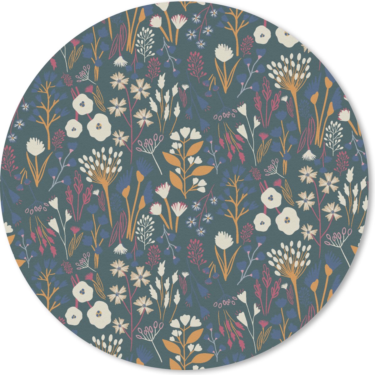 Muismat rond 40x40 cm - Mousepad Patronen - Bloemen - Flora - Ronde muismatten