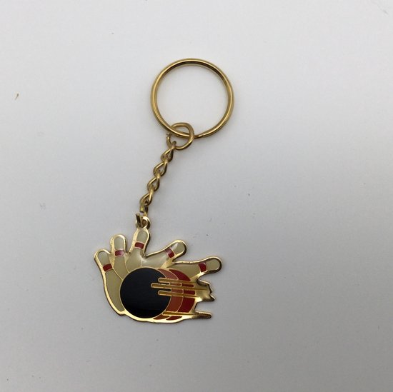 thumbnail: Bowling Sleutelhanger Set - 12 Stuks Mini Bowling Pin Sleutelhangers In 6 Kleuren, Van Metaal En Plastic