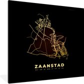 Fotolijst incl. Poster - Zaanstad - Plattegrond - Kaart - Stadskaart - Nederland - 40x40 cm - Posterlijst