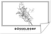 Poster Stadskaart – Zwart Wit - Kaart – Düsseldorf – Duitsland – Plattegrond - 180x120 cm XXL
