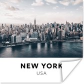 Poster New York - Verenigde Staten - Huizen - 100x100 cm XXL