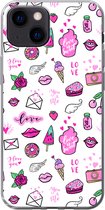 Coque iPhone 13 mini - Meiden - Amour - Glace - Motifs - Fille - Kids - Enfants - Enfant - Coque de téléphone en Siliconen