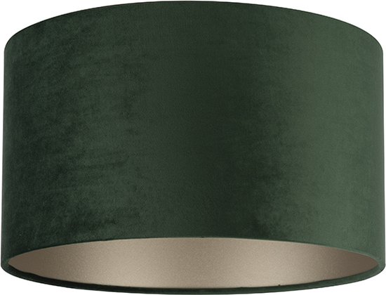 Uniqq Lampenkap velours donker groen Ø 35 cm – 20 cm hoog