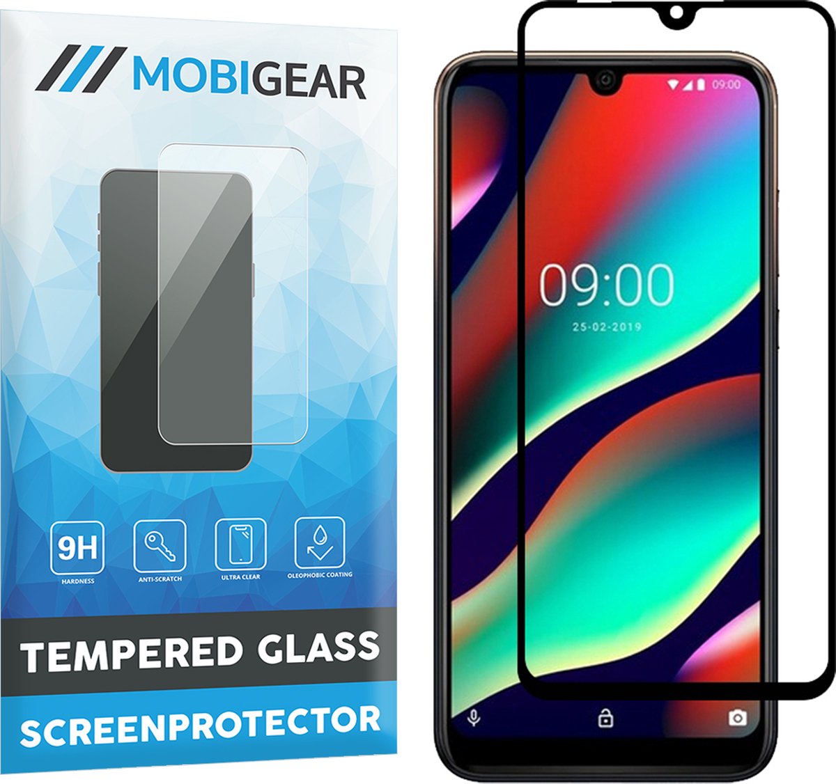 Mobigear Screenprotector geschikt voor Wiko View 3 Pro Glazen | Mobigear Premium Screenprotector - Case Friendly - Zwart