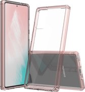 Mobigear Hoesje geschikt voor Samsung Galaxy Note 20 Telefoonhoesje Hardcase | Mobigear Crystal Backcover | Galaxy Note 20 Case | Back Cover - Transparant / Roze